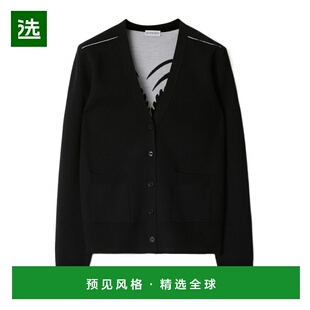 1h可退 香港直邮Burberry 镜像马头图案羊毛混纺开衫 80988211