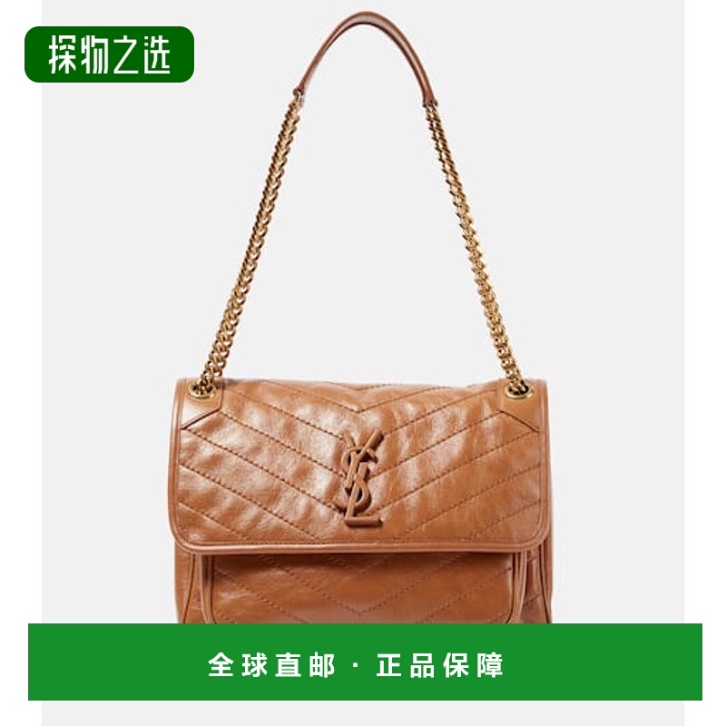 1h可退 香港直邮Saint Laurent 圣罗兰 女士 Niki 中号皮革肩包