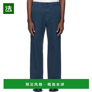1h可退 香港直邮AURALEE 男士 海军蓝长裤 A25SP04FD 舒适时尚