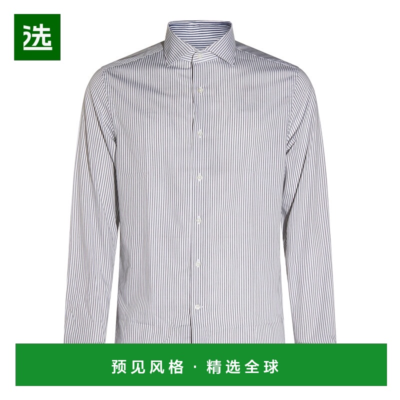 香港直邮Canali 康钠丽 男士 浅蓝棉质衬衫 CCLX0C3GD03618111