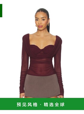 1h可退 香港直邮Majorelle 女士 Simone 上衣 MJS695S25 red红色