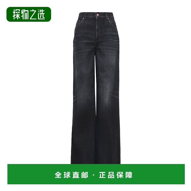 香港直邮Chloe 高腰阔腿牛仔裤 CH25ADP02156直筒裤