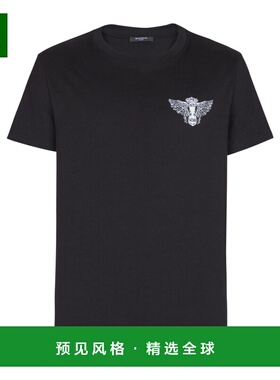 香港直邮BALMAIN 男士T恤 GH1EF000GF39EAB SS2026 黑色 短袖T恤