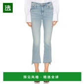 香港直邮mother 短款 女士 1h可退 Insider Step 磨损牛仔长裤 115