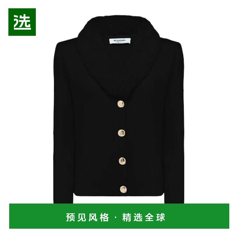 香港直邮BLUGIRL 女士夹克 RF4019MAB0122222 AW2024 黑色 长袖毛,女装/女士精品,短外套,淘宝优惠券,粉丝福利购,淘宝优惠卷