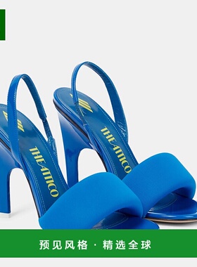 1h可退 香港直邮The Attico 女士 Rem 漆皮凉鞋 blue蓝色 舒适时