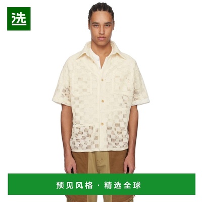 1h可退 香港直邮Andersson Bell 男士 灰白色 Letto Knitted 衬衫