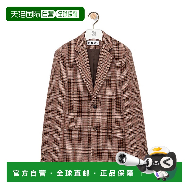 香港直邮LOEWE 罗意威 男士 單排扣格紋夾克 H526Y03WCR