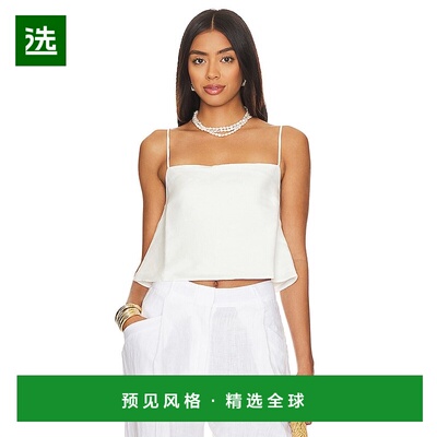 1h可退 香港直邮ONIA 女士 Air 亚麻方形领背心 WCT4201 white白