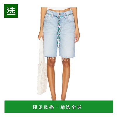 1h可退 香港直邮mother 女士 Shoelace Fun Dip 磨损短裤 4343132