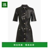 香港直邮VERONICA 皮革迷你衬衫 BEARD 1h可退 女士 Paige 式 连衣