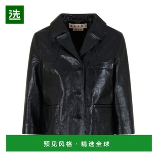 香港直邮Marni GIMX0129M2ULG153 亮面皮夹克