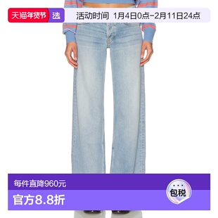 1h可退 香港直邮redone 女士 中腰阔腿牛仔裤 19003WMRWDLG