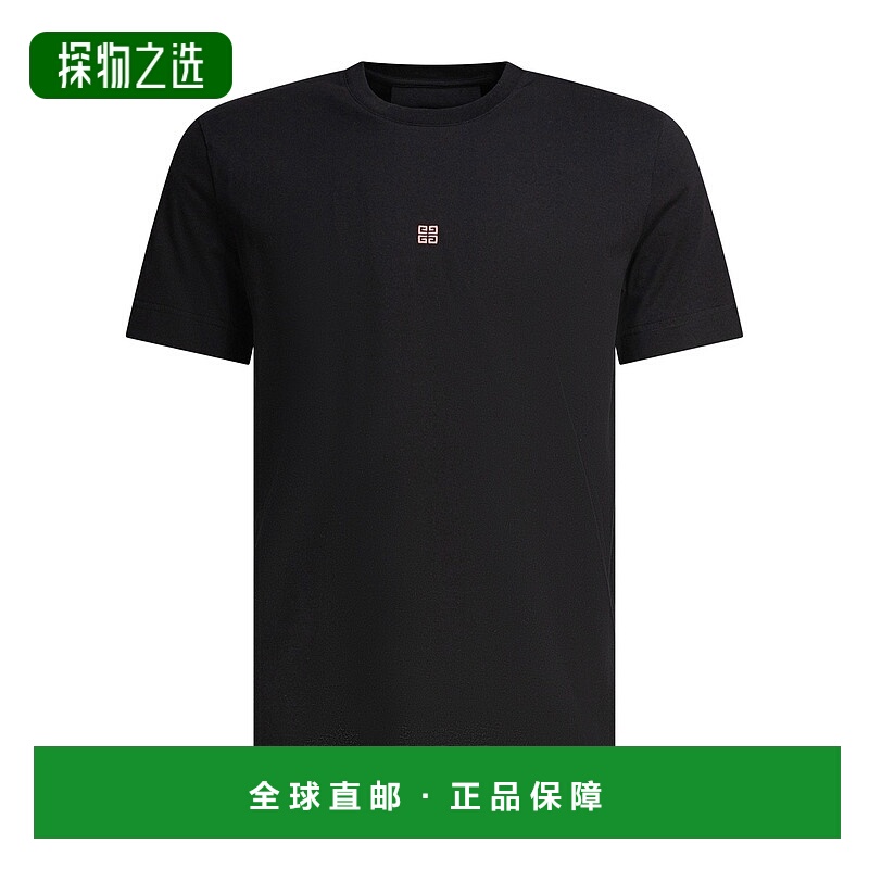 1h可退 香港直邮Givenchy 纪梵希 男士 黑色 Slim-Fit 4G Embroid