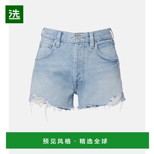 1h可退 香港直邮Citizens Of Humanity 女士 Loro 磨破牛仔短裤