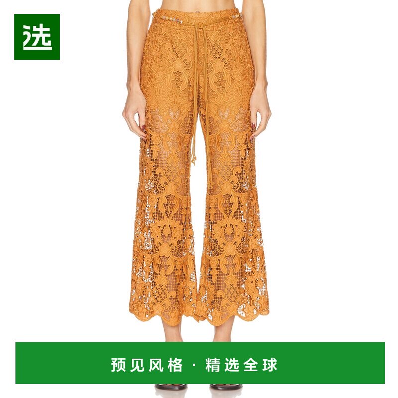 香港直邮ZIMMERMANN 女士 Coco 蕾丝喇叭型裤子 4482PSS254休闲裤
