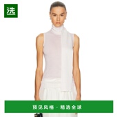 围巾领毛衣 1h可退 TCK819 女士 薄纱羊绒无袖 香港直邮enza costa