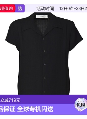 1h可退 香港直邮Séfr 男士 SEFR 黑色衬衫 MSS25MAELBLABLACKCRE