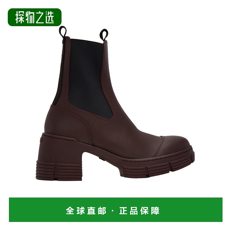 香港直邮GANNI女士时装靴徽标 潮流时尚 透气百搭 稳定支撑女鞋