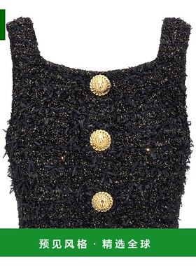 香港直邮Balmain 无袖上衣 EF1AB053KB19短款正品高档舒适百搭