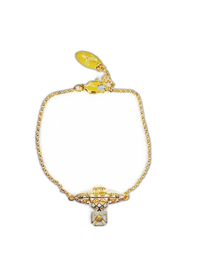 VIVIENNE WESTWOOD西太后星球时尚手链女士金色/白色