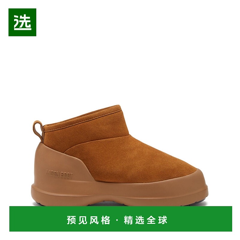 1h可退 香港直邮Moon Boot 月亮靴 女士 MOON CAPSULE 皮质棕色靴