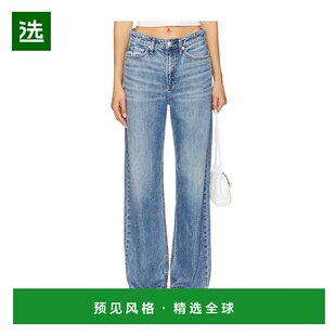 1h可退 香港直邮rag bone 瑞格布恩 女士 Logan 极轻中腰阔腿牛仔