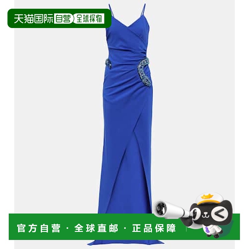 香港直邮Balmain 巴尔曼 女士 水晶装饰礼服 blue蓝色 舒适时尚