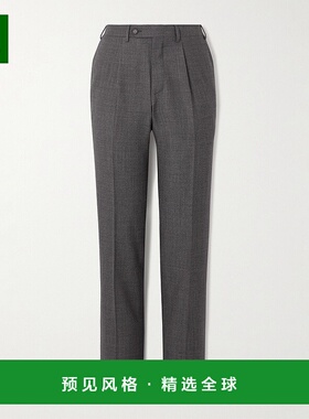 1h可退 香港直邮Canali 康钠丽 男士 直筒褶裥羊毛西装裤 AA05780