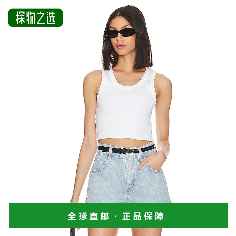 1h可退 香港直邮AGOLDE 女士 短款深红花背心 A72251260 white白