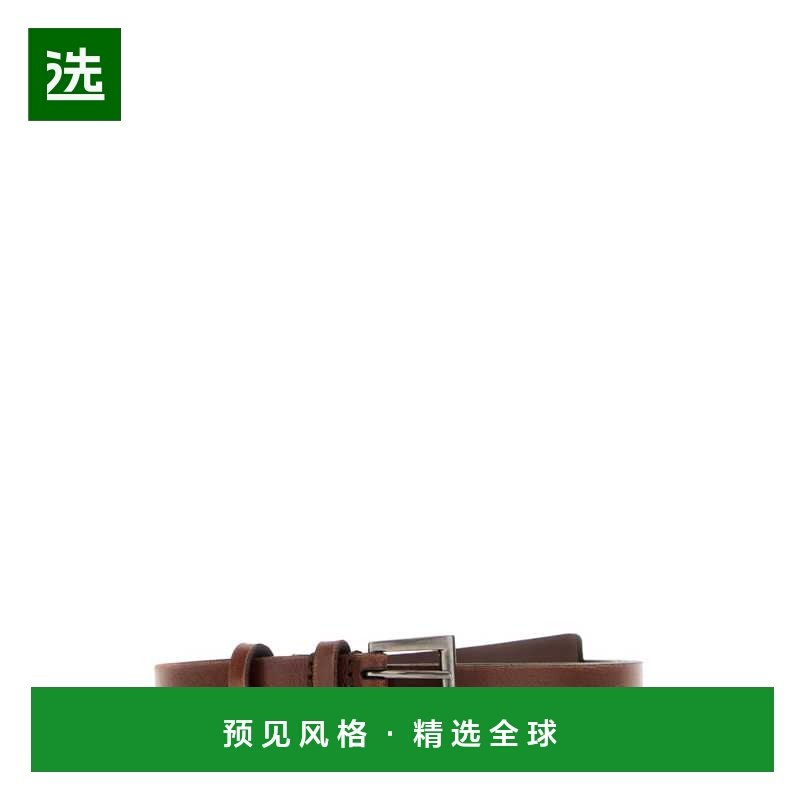 香港直邮PRADA 女士腰带 1CC695V69F0324 AW2025 棕色 属扣窄皮带,服饰配件/皮带/帽子/围巾,腰带/皮带/腰链,淘宝优惠券,粉丝福利购,淘宝优惠卷