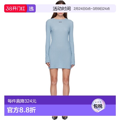 1h可退 香港直邮Ksubi 女士 蓝色 Crawford Long Sleeve 连衣裙 W