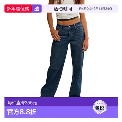 1h可退 香港直邮Free People 自由人 女士 Tennessee Bf 低腰牛仔