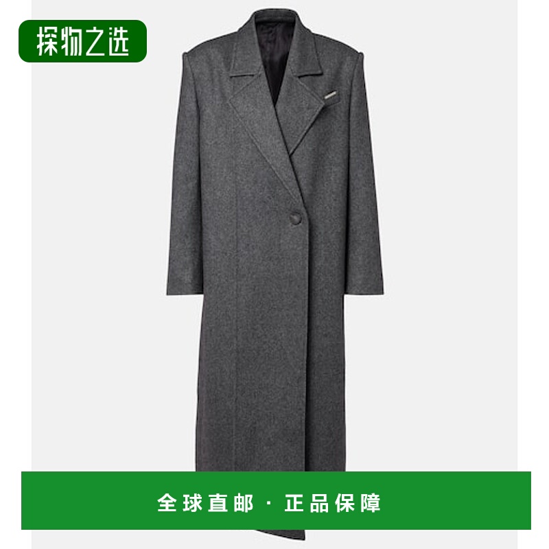 香港直邮The Attico 女士 羊毛混纺大衣 grey灰色 舒适时尚