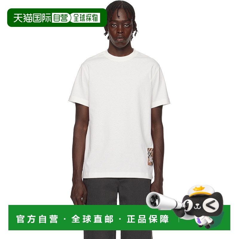 1h可退 香港直邮潮奢 Burberry 巴宝莉 男士 米色 Check Label Co