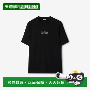 歐洲直郵Burberry 黑色棉質(zhì)T恤 男士 博柏麗