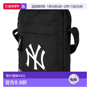 欧洲直邮NEW ERA SIDE BAG系列 男女通用黑色帆布斜挎包新款