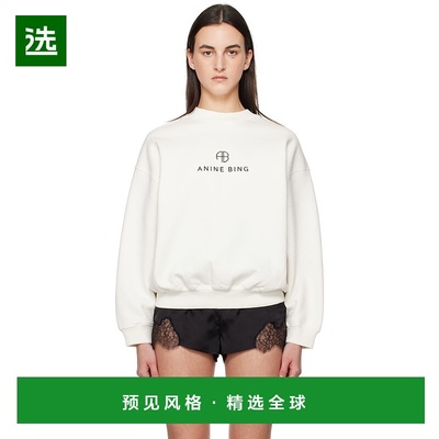 1h可退 香港直邮ANINE BING 女士 白色 Jaci 套头衫 A0810077卫衣