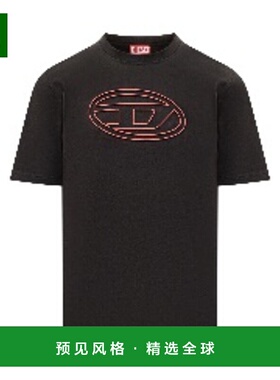 1h可退 香港直邮Diesel 迪赛 男士 短袖T恤 A174020NJBM black黑
