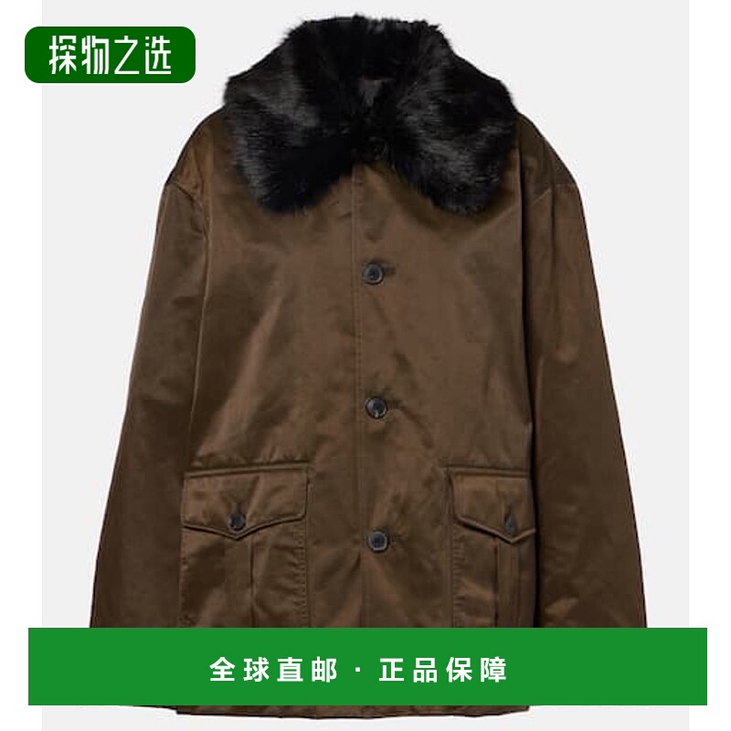 香港直邮NILI LOTAN 女士 Blaise 人造毛皮边大衣