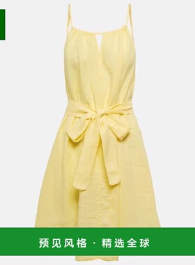 1h可退 香港直邮Velvet 女士 Dora 亚麻迷你连衣裙 000375新款