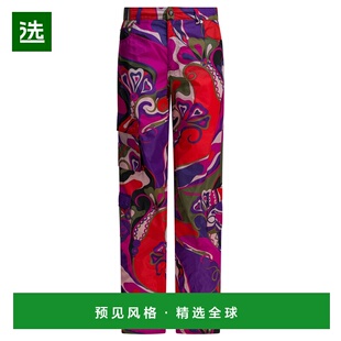 1h可退 香港直邮Emilio Pucci 璞琪 女士 ORCHIDEE 印花工装裤 5U