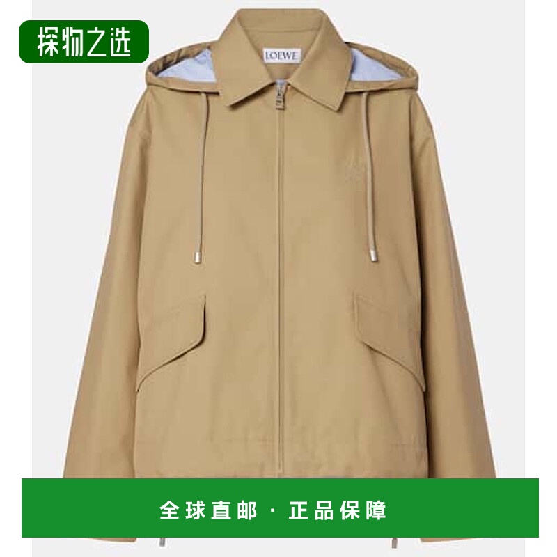 香港直邮LOEWE 罗意威 女士 Anagram 棉质华达呢夹克