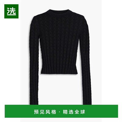 1h可退 香港直邮LOULOU STUDIO 女士 Tinos 短款洞眼针织毛衣 TIN