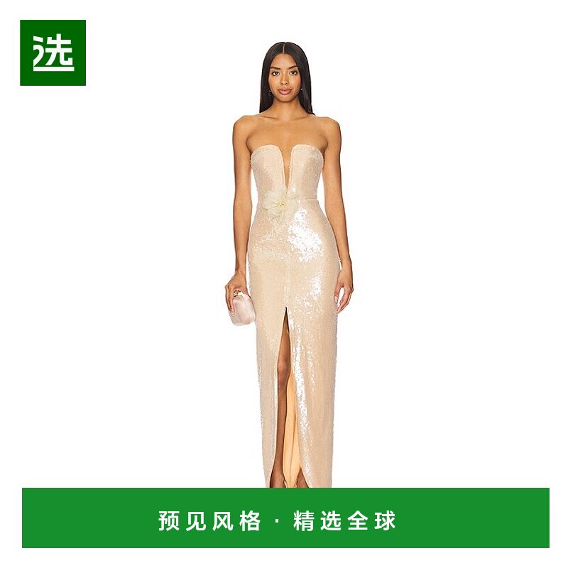 1h可退 香港直邮Self-Portrait 女士 珠片长款连衣裙 AW24113XT