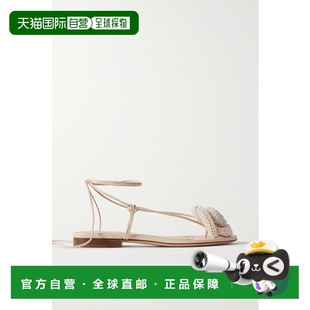 钩编棉混纺皮质凉鞋 1h可退 女士 butrym 517523CR 香港直邮magda