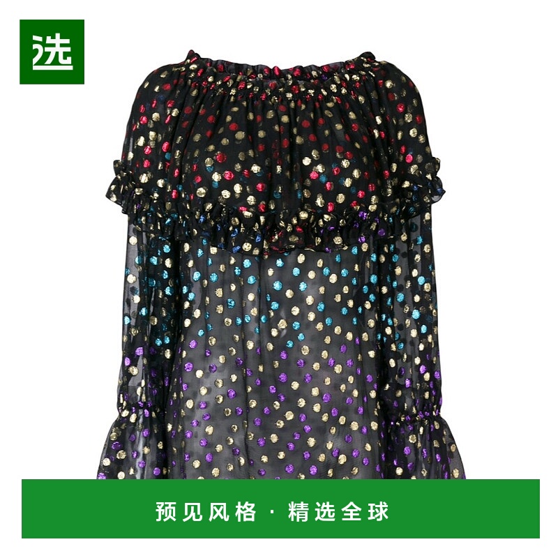 香港直邮Saint Laurent 圆点透明上衣 508394Y446S长袖