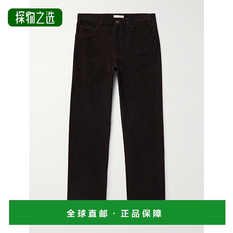 香港直邮The Row 男士 Fred 修身直筒棉混纺灯芯绒裤子 1157W2789