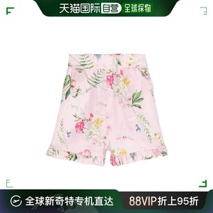 香港直邮Monnalisa 花卉印花荷叶边短裤 71C4033657