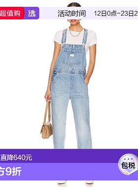 1h可退 香港直邮Levi'S 李维斯 女士 蓝色 Straight-Leg 背带裤 8